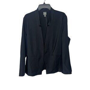 Womens Worthington Long Sleeve Black Blazer Jacket Size L